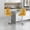 Yellow-Silver Leg, variant on AOOWOW Swivel Velvet Barstools Adjusatble Seat Height from 25-33 Inch, Modern Upholstered Chrome base Bar Stools Set of 2