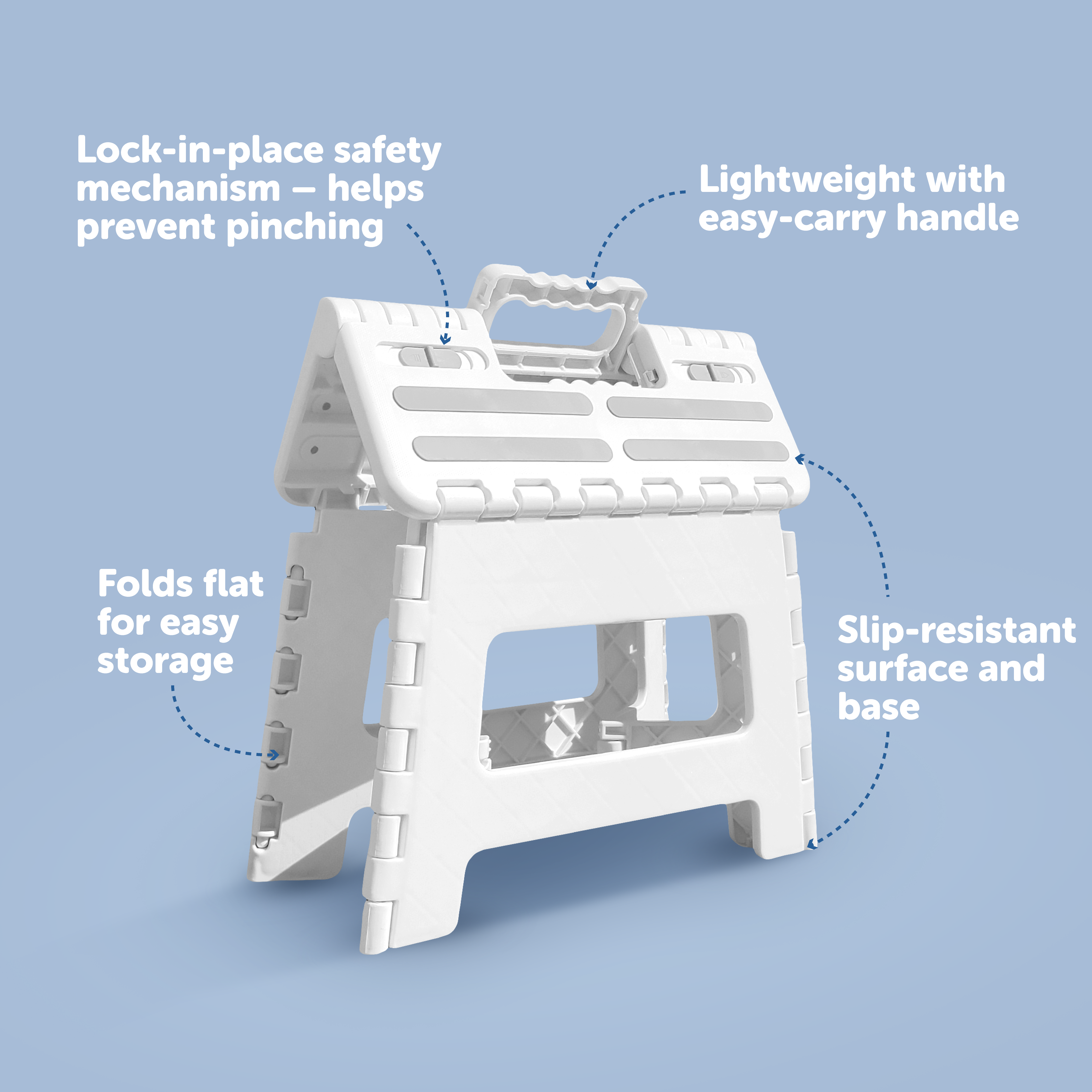 Jool Baby Click N' Climb Folding Step Stool, White photo 2