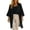 Black, variant on Womens Tee Shirts Casual Elegant Loose Fit Solid Color Cardigan Dress For Longline Outerwear Two Piece Ensemble Versatile T-Shirts 2026 Trendy S-3XL