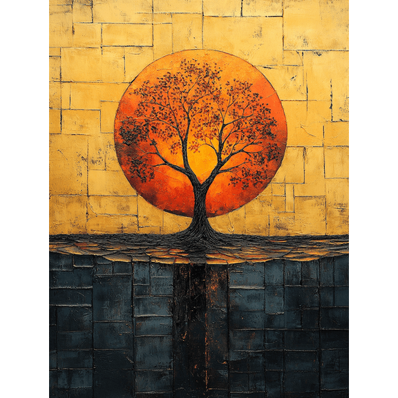 Qisvanset 12x16 Inch Framed Canvas Wall Art Tree Of Life Vintage Religious Faith Home Wall Art Decor