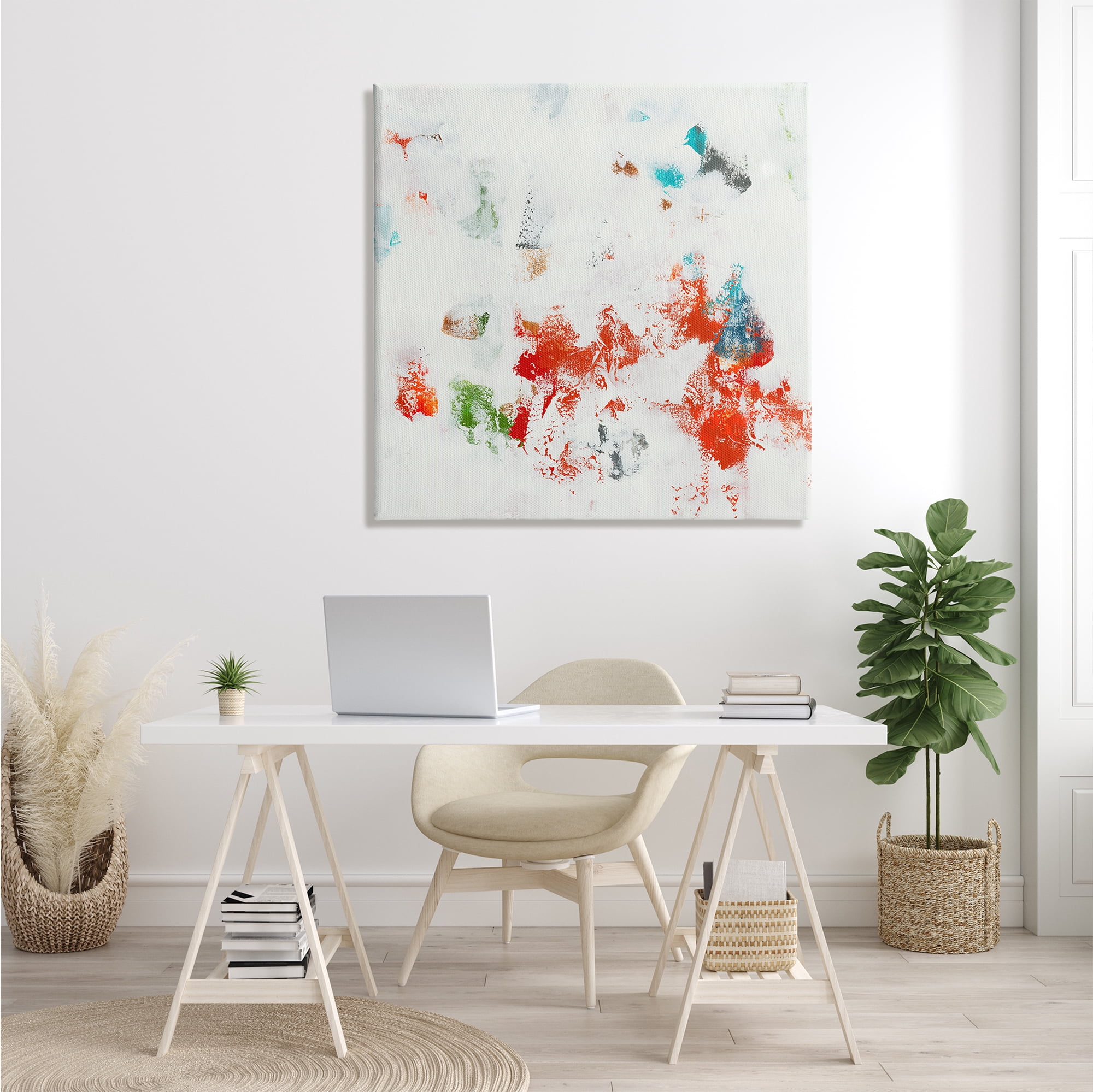 Stupell Industries Modern Red Green Blue Paint Pop Abstraction , 36 x 36, Designed by Jeff Iorillo