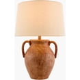 thumbnail image 4 of Livabliss Table Lamps, 27" Mubi Traditional Bedside Nightstand Table Lamp for Bedroom Living Room Office, Red Body with White Wheat Shade (27"H x 18"W x 18"D), 4 of 5