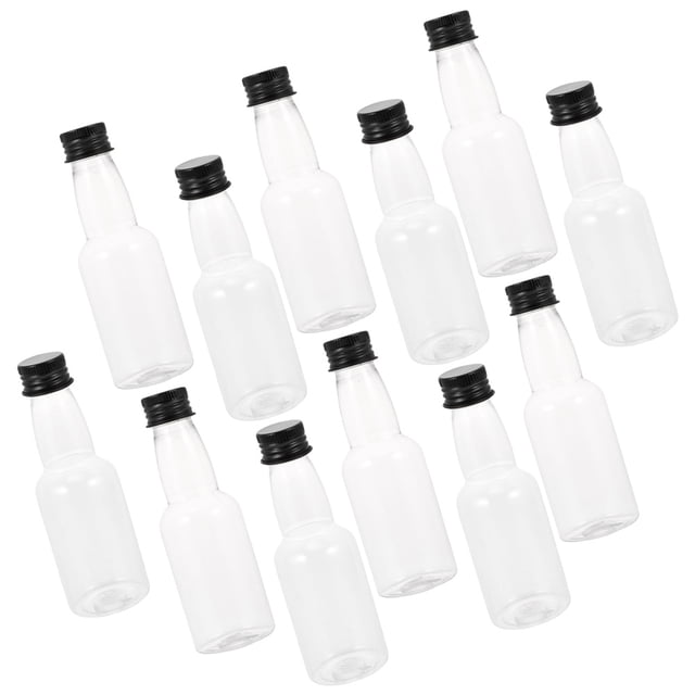 SHINYPASING 50 Pcs Bouteilles Portatives Petites Bouteilles en Plastique Transparentes Réutilisables pour Rangement de Liquides et Boisson