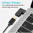 thumbnail image 4 of Adaptador USB C de 90 grados (paquete de 3), USB 3.0 macho a hembra, 10 Gbps, 3 A, 5 V, adaptador USB OTG, compatible con teléfonos y tabletas USB-C, 4 of 5
