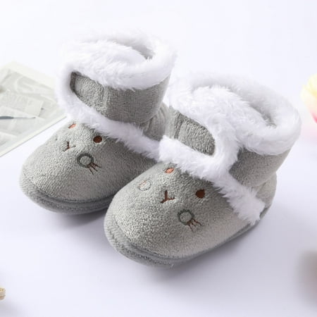 

Infant Baby Girl Boots Shoes Warm Wool Snow Winter Anti-Slip Newborn Toddler Prewalker For 0-18 Months