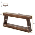 thumbnail image 6 of 70.9" Extra Long Farmhouse Console Table - 2-Tier Wood Entryway Table With Storage, Narrow Sofa Table Behind Couch For Living Room Hallway (Dark Brown), 6 of 9