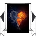 thumbnail image 2 of ABPHOTO Polyester Exquisite Water and Fire Backdrops for Photography Heart-shaped Pattern Photo Backdrops Wedding Photo Studio Background Props 5x7ft, 2 of 5