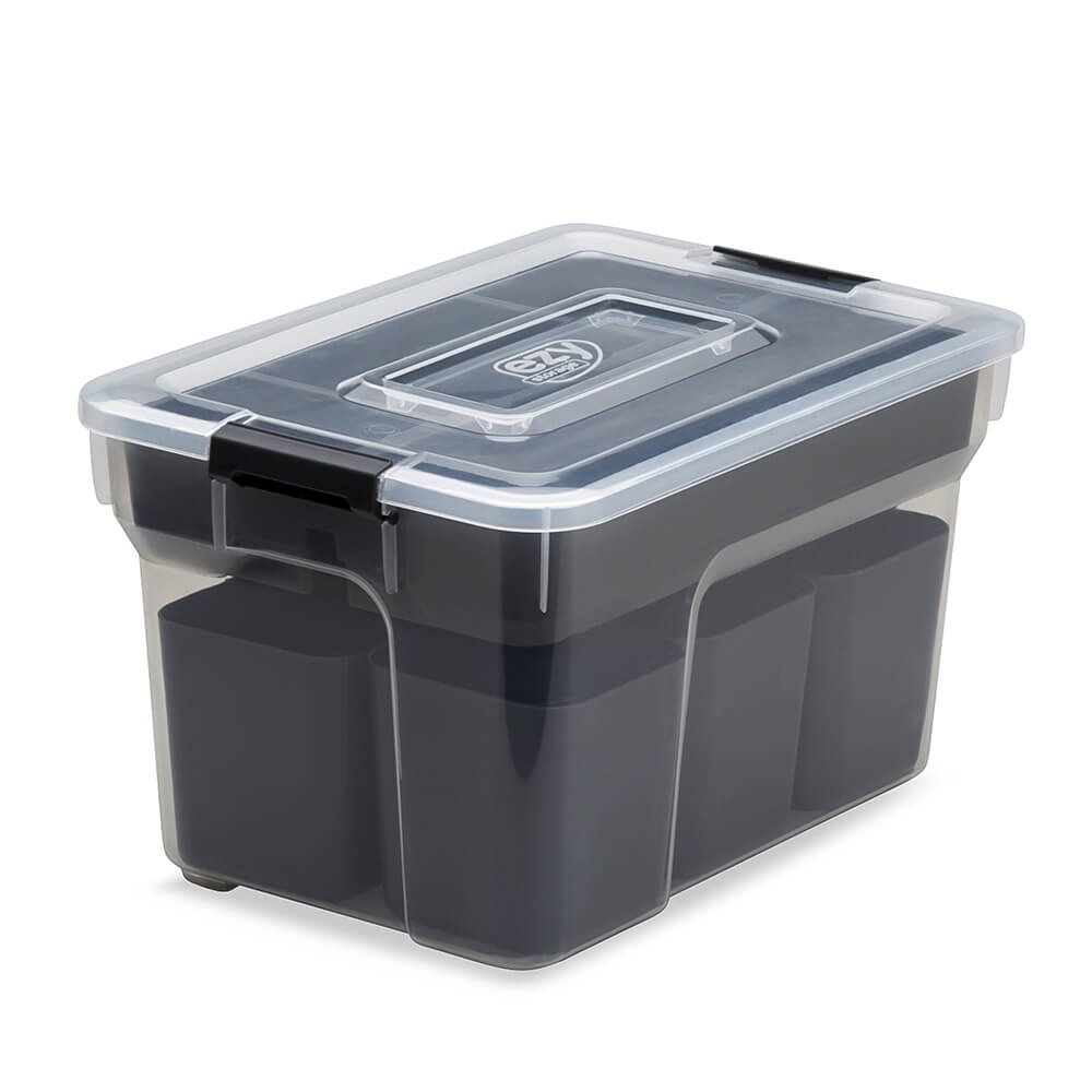 Ezy Storage Sort It 8 Quart Plastic Stacking Container with Removable