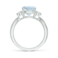 thumbnail image 2 of ANGARA Natural Cushion 1.95 ct Aquamarine Split Shank Ring with Rope Detailing in 14K White Gold for Women (Size-8mm) | March Birthstone, Anniversary, Jewelry Gift for Women | Natural Aquamarine Ring, 2 of 9