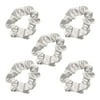 Kitsch Pro Satin Sleep Scrunchies for Adults, Softer Than Silk Scrunchie Hair Tie, 5 ct, Silver