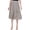 Latte/Black, variant on Calvin Klein Womens Striped Ruffled Midi Skirt