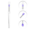 thumbnail image 3 of Unique Bargains 1 Pc Lightweight Silicone Lip Brush for Business Travel Purple Silicone Plastic, 3 of 5