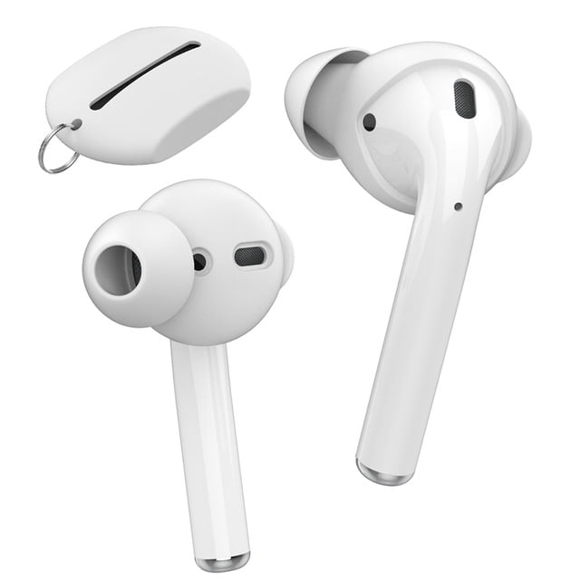 EKIND 2 Pairs Silicone Cover Earphone and Ear Hook Compatible for Apple AirPods EarPods Clear