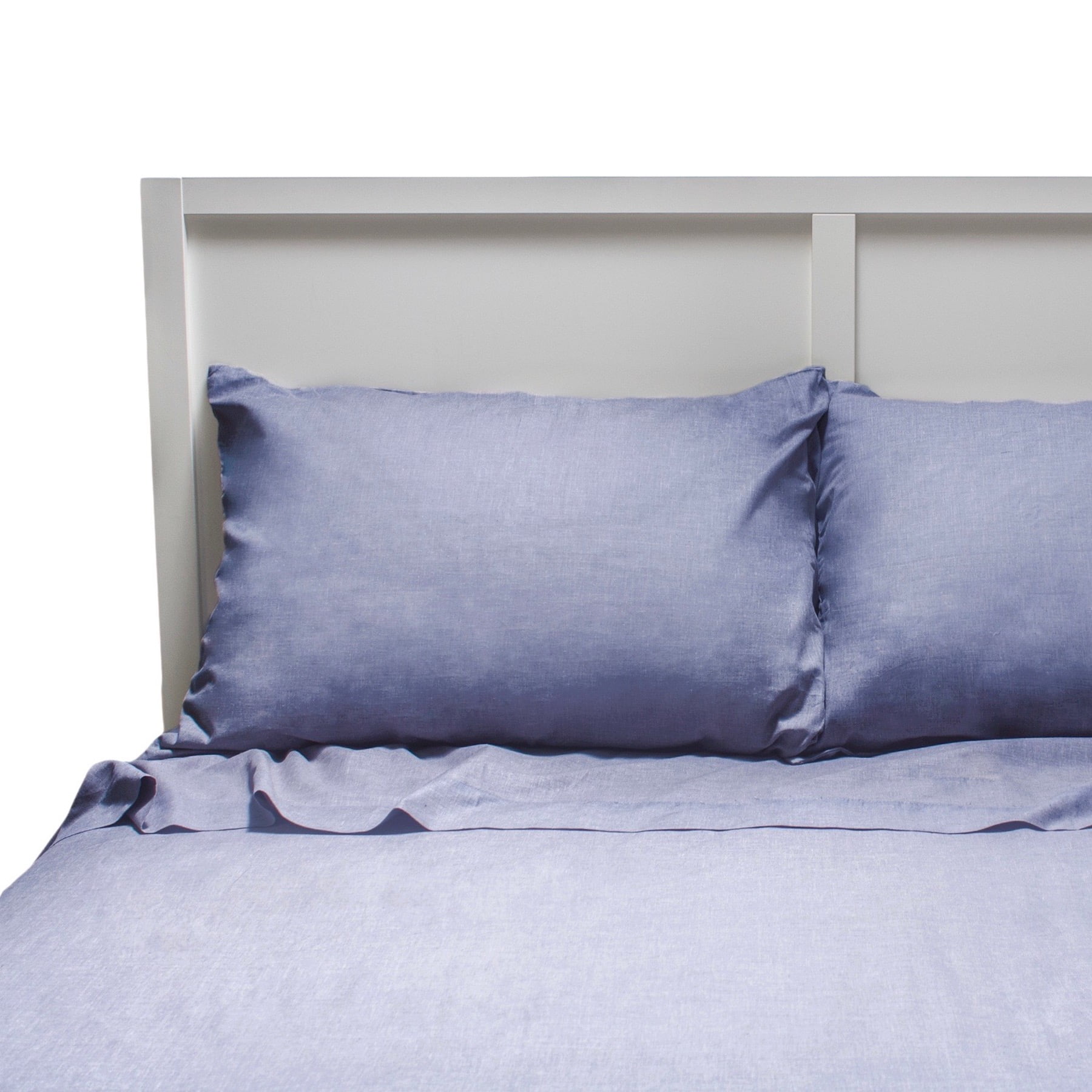 Chambray 6-Piece Denim Blue Full Sheet Set
