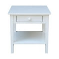 thumbnail image 4 of International Concepts Solid Wood 24-Inch Square End Table with Drawer, Washed Gray Taupe, 4 of 12
