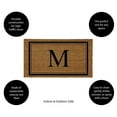 thumbnail image 2 of Evergreen Monogram Indoor Outdoor 100% Natural Coir Doormat 28" x 16" |  Letter  "M", 2 of 3