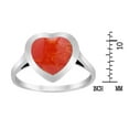 thumbnail image 3 of Heart of Compassion Red Coral Sterling Silver Ring-9, 3 of 5