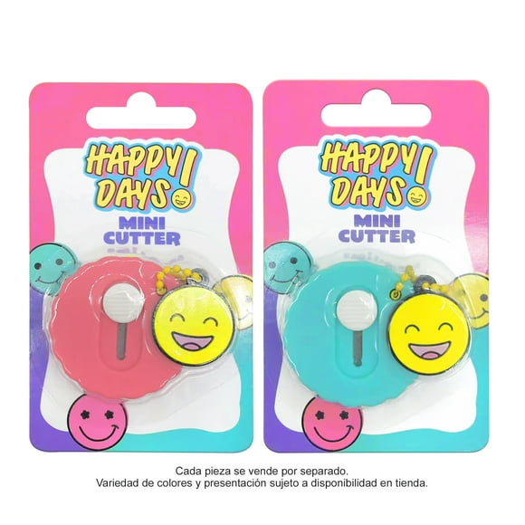 Mini Cutter Prichos Happy Days! de Plástico Metal y PVC Varios Modelos 1 Pieza