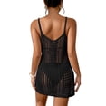 thumbnail image 3 of Diconna Robe de Plage Crochet Sans Manches à Bretelles Spaghetti Ajourée Mini Robe de Maillot de Bain, 3 of 4