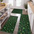 thumbnail image 2 of Green Christmas Tree and Star Pattern Kitchen Rugs Sets Of 3,Kitchen Runner Rugs Non Skid Washable,Decorative Kitchen Floor Mats for Kitchen,Sink,Laundry,17"x30"+ 17"x47" + 17"x59", 2 of 6