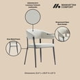 thumbnail image 4 of Belle Oatmeal Textured Leatherette Dining Chair with Metal Legs - Set of 4, 4 of 8
