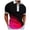 Hot Pink, variant on FUZHIQ Men's Quarter Zip Polo Shirts Short Sleeve Gradient Print Casual Golf Polo Breathable Quick Dry Athletic Daily Wear Fashion Collared Shirt for Men,XXL