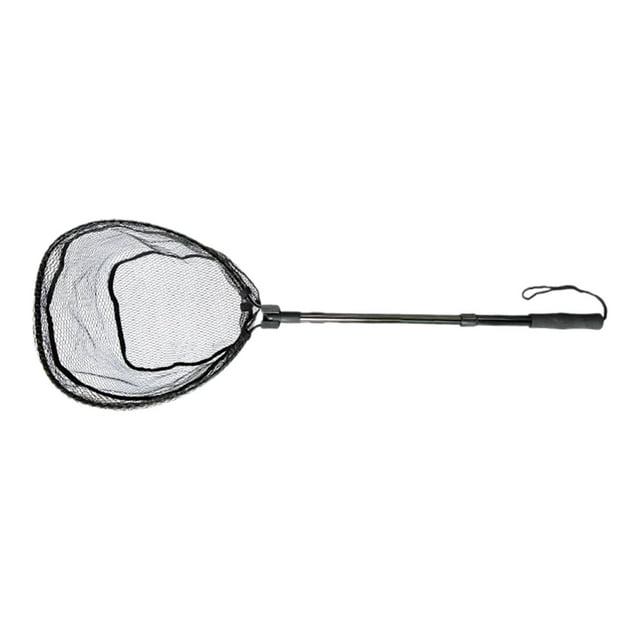Colaxi Filet de Pêche pour Attraper et Lâcher les Poissons, Accessoire Polyvalent pour Pêche, Filet de Débarquement pour Truite, Saumon, Rats, Couteaux, 2 Sections Noir