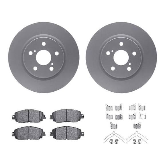 Front Brake Pad and Rotor Kit - Compatible with 2018 - 2023 Toyota Camry - Dynamic Friction