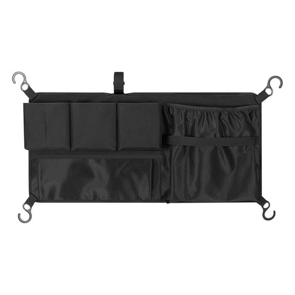 Large Capacity Strollers Wagon Cargo Net Organizers Mesh Cargo Storage Bag Wagon Accessories with Sorting Pockets, Black