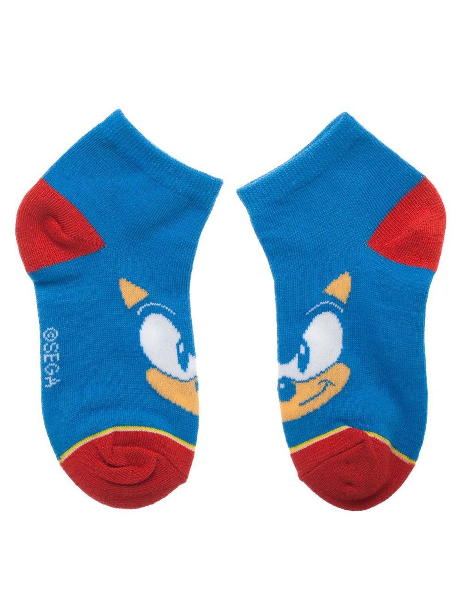 Sega Sonic The Hedgehog Youth Ankle Socks 4 PAIRS