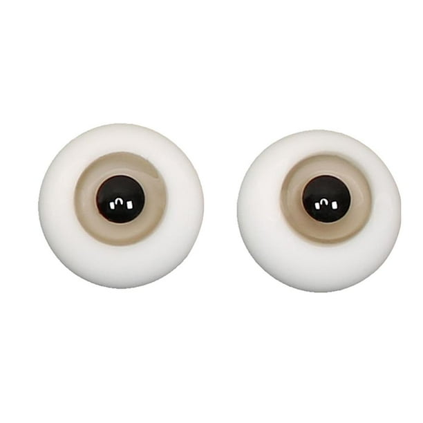 2 Piezas Globos Ojos Redondos de de 6mm para Acción Gris claro Zulema BJD Doll Eyeballs