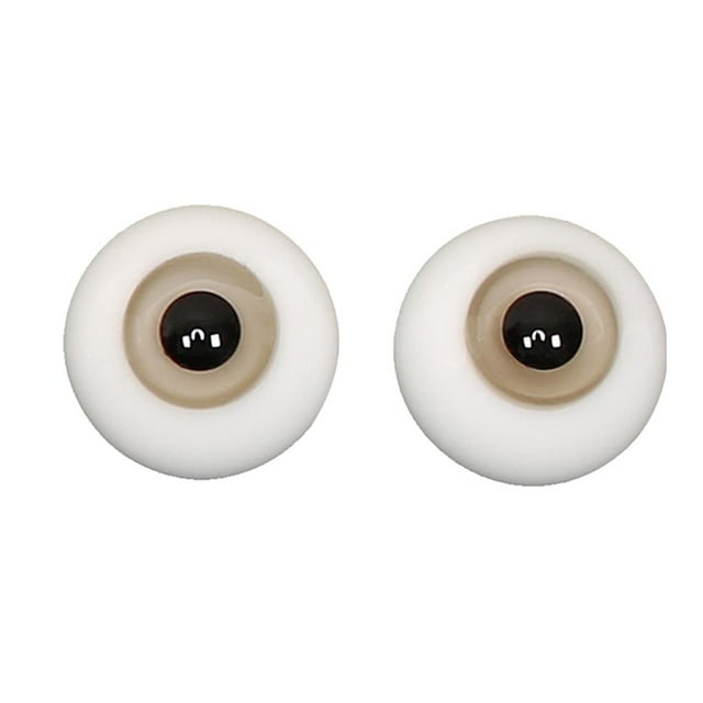 2 Piezas Globos Ojos Redondos de de 6mm para Acción Gris claro Zulema BJD Doll Eyeballs