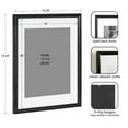 thumbnail image 3 of Kate and Laurel Adlynn Rectangle Picture Frame Set of 3, 14 x 18 matted to 11 x 14, Black, Modern Three-Piece Frame Set for Gallery Wall Frame Set in Living Room Wall Decor, 3 of 9