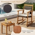 thumbnail image 6 of GVN Patio Furniture 7 Piece Rattan Patio Sofa Set, Outdoor Wicker Rattan Chairs Garden Backyard Balcony Porch Poolside loveseat with Acacia Wood Tabletop and Armrests, 6 of 7