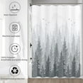 thumbnail image 7 of Blue Misty Forest Mountain Nature Tree Fabric Shower Curtains for Bathroom Waterproof Heavy Duty Navy Blue and White Woohitedland Shower Curtain Bathtubs Hotel, 7 of 7