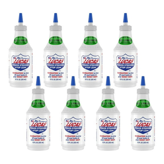 (8 Pack) Lucas Oil 10008 Power Steering Stop Leak - 12 Ounce