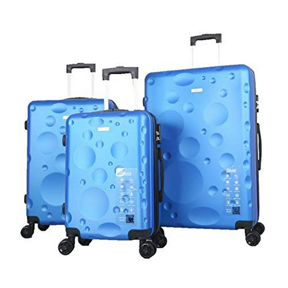 Mirage Luggage Mirage Bubble Hardside 360 Spinner 3 Piece Luggage Set with Combination Lock