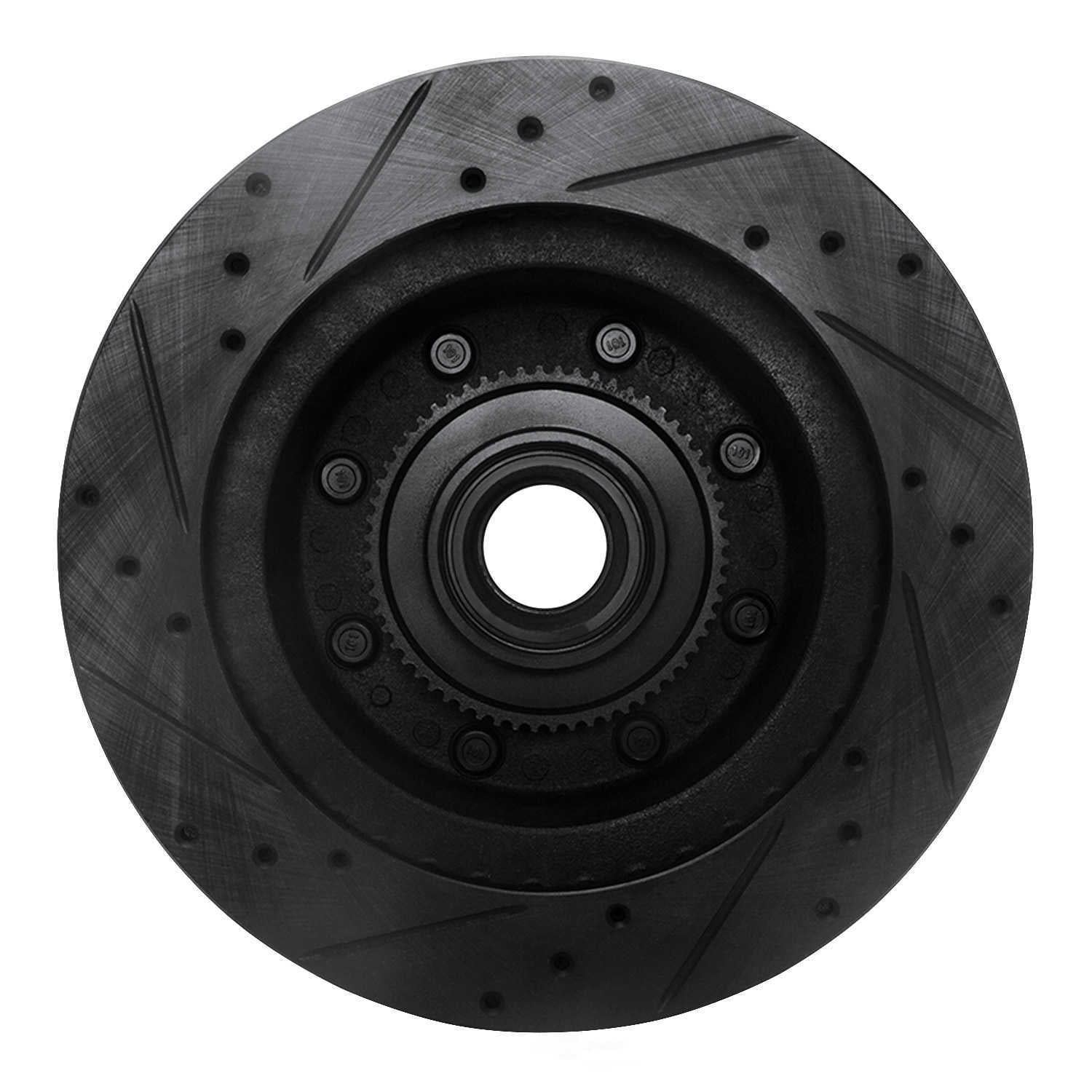 Dynamic Friction Company 633-54136R DFC Brake Rotor - Drilled And Slotted - Black