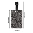 thumbnail image 4 of Luggage Tags for Suitcases, Black Paisley Leather Bag Luggage Tags ID Label Tags Privacy Protection Travel Bag Labels, 4 of 6