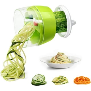 MOOREDLIFE Spiralizer Handheld Vegetable Slicer, 4 in 1 Zucchini Spaghetti Maker Vegetable Zoodle Maker Veggie Spiralizer Spiral Slicer Zucchini