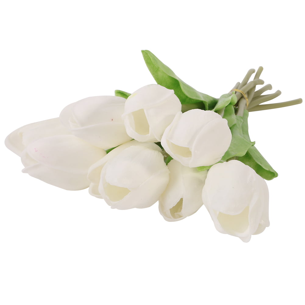 10PCS Tulip Flower Latex Real Touch Bridal Wedding Party Bouquet Home Decor HOT 