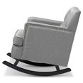 thumbnail image 5 of Baxton Studio Fauteuil à Bascule Tufté Bethany en Espresso Gris et Foncé, 5 of 5