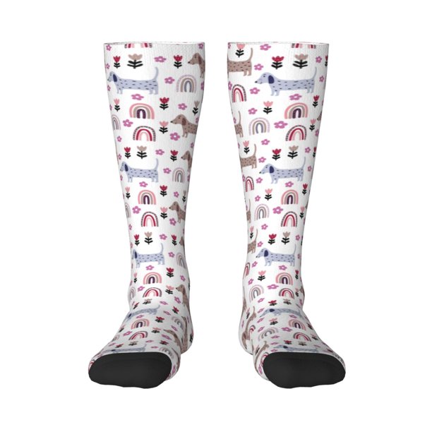 Balery Cute Dog Calcetines novedosos Calcetines deportivos Calcetines hasta la rodilla Calcetines de algodón Calcetines originales y geniales
