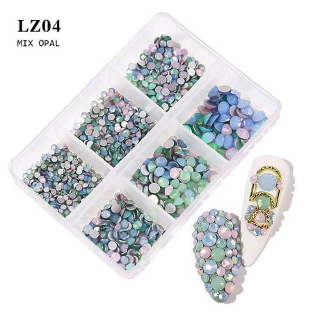

Summer Savings Botrong New Champagne 6 Nail Jewelry With Diamond Nail Nail Flat Mixed Color Gifts for Family Clearance Under 5