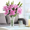 thumbnail image 4 of Artificial Tiger Lilies with Latex Petals And Stems, Realistic Faux Flowers for Home Wedding Decoration, Fall Flowers Artificial for Decoration Harlik, 4 of 6