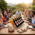 thumbnail image 4 of Clear Acrylic Wine Rack, Modular Stackable Countertop Wine Bottle Holder with Leaf Shaped Support, Multi Purpose Versatile Wine Display Stand for Home Bar Party Daily Organizing (Transparent - 4pcs), 4 of 8