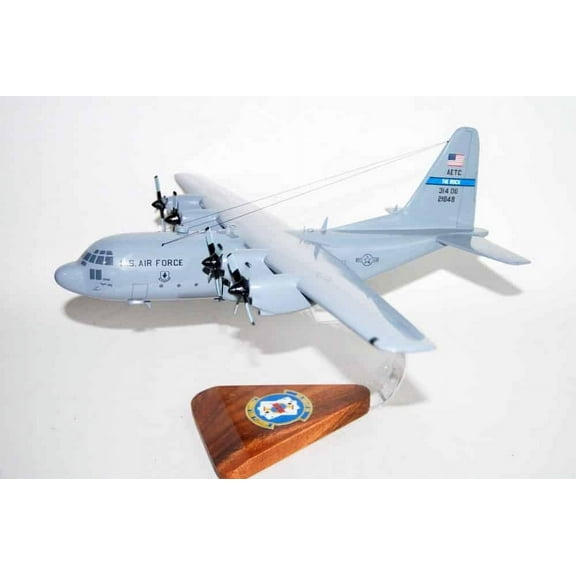 Lockheed Martin® C-130E, 53rd Airlift Squadron Blackjacks, Mahogany 1/74 (21") Scale Model