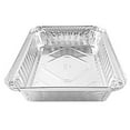 thumbnail image 2 of Pactogo 1 1/2 lb. Oblong Shallow Aluminum Foil Take-Out Pan with Clear Dome Lid Disposable Containers 8.44" x 5.94" x 1.25" (Pack of 25 Sets), 2 of 6