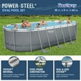 thumbnail image 3 of Bestway Power Steel 18' x 9' x 48" Oval Pool Set, 3 of 12