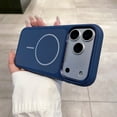 thumbnail image 2 of Magnetic For iPhone 17 Pro Max Phone Case,Compatible with Mag-Safe,Matte Anti-fingerprint Back,Shockproof Ultra Slim Anti-fall Anti-Scratch Protection Rugged Simple Phone Case Cover,Blue, 2 of 12